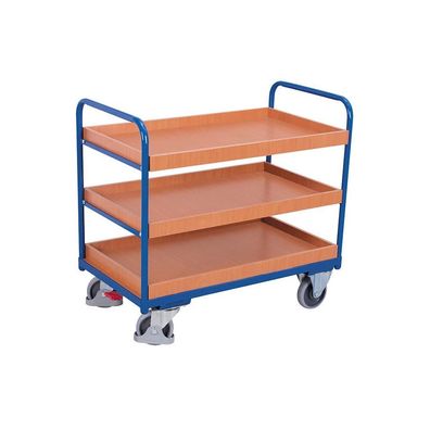 Etagenwagen mit 3 Tabletts 250 kg Traglast Typ XL + EasySTOP
