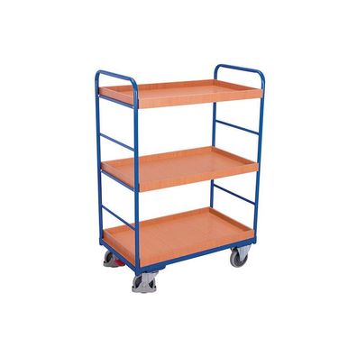 Etagenwagen hoch 3 Tabletts 250 kg Traglast Typ XL + EasySTOP