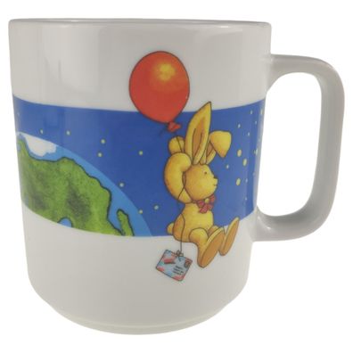 Becher mit Henkel D 7,8 cm H 9 Thomas Kindergeschirr Felix der Hase Porzellan gebrauc