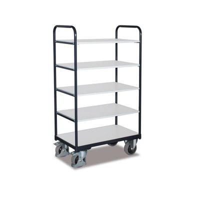 Hoher ESD Etagenwagen mit 5 Böden Typ XL + EasySTOP