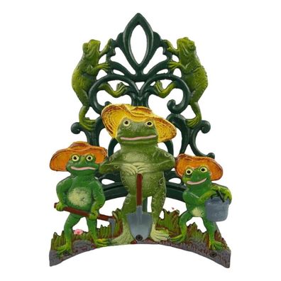 Schlauchhalter Gartenschlauchhalter Garten Gusseisen Frösche Rustikal
