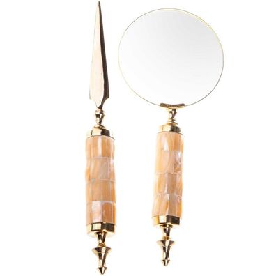 Set Leselupe Handlupe Vergrößerungsglas & Brieföffner #85075