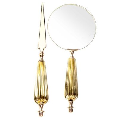 Set Leselupe Handlupe Vergrößerungsglas & Brieföffner #85078