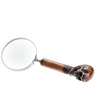 Leselupe Handlupe Vergrößerungsglas Totenkopf