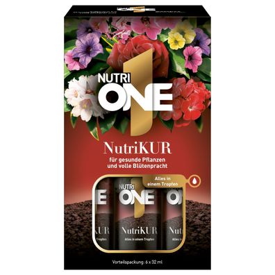 NutriOne NutriKUR Vorteilspack 6x 32 ml - anwendungsfertiger Dünger für Zimmerpfla
