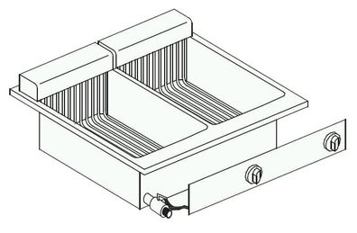Drop-In Elektrofriteuse 2X10 L