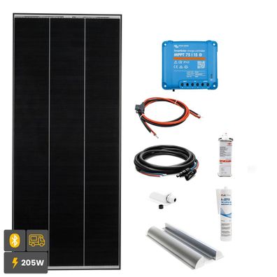 205W Black Wohnmobil Solaranlage SOLA Frame weiß