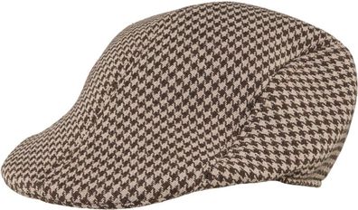 Schiebermütze 20er Jahre beige-kariert 59cm