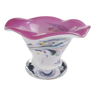 Vase / Kerzenständer klein Glas bunt