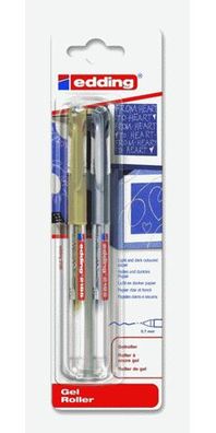 Edding Gelroller 2185 2er-Blister gold-silber