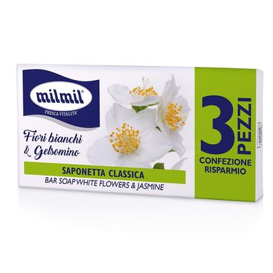 milmil Seife weisse Blüten und Jasmin 3x 90 g