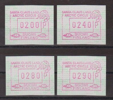 Finnland 1994 postfrisch Satz ATM 19 SANTA CLAUS LAND ARCTIC CIRCLE