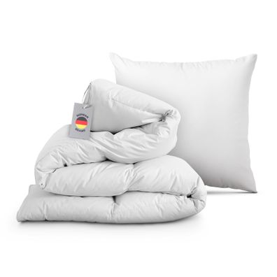 Bettenset Steppbett 135x200cm inkl. Kissen Mikrofaser Kopfkissen Bettdecke