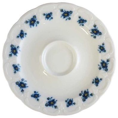 Untertasse für Kaffee Krautheim Sissy blau-gelbe Blumen echt Kobalt D 15,2 cm