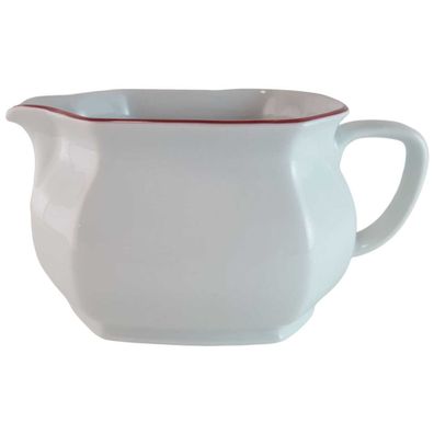 Sauciere Marienbad Ingres weiß roter Rand weiß