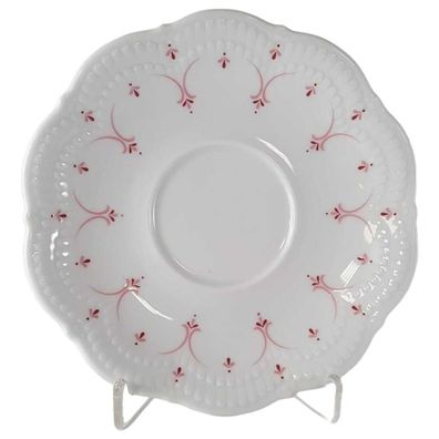 Untertasse für Kaffee 14,2 cm Schirnding Bavaria Opera rosa Dekor