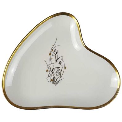 Servierschale 26,4x22 cm Leni Parbus Porzellanmalerei gebraucht-gut