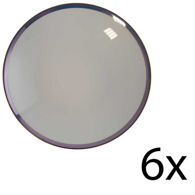 6er Set Suppenteller D 22 cm Porzellan Schumann/Arzberg Blaurand gebraucht-gut