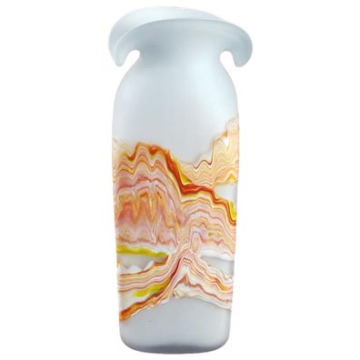 bunte Hartglas Blumenvase Glasvase H 29 cm