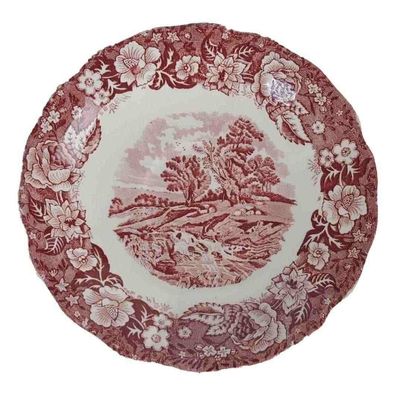Untertasse Palissy Thames River Scenes rot Quelle der Themse D 15 cm