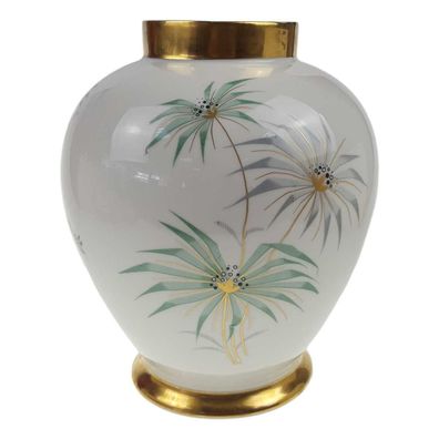 Vase Seltmann Vohenstrauß Goldrand Blumendekor
