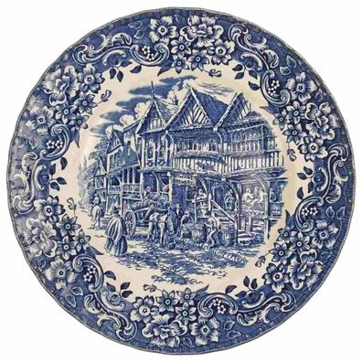 Speiseteller 25 cm Royal Tudor 17 th Century England blau