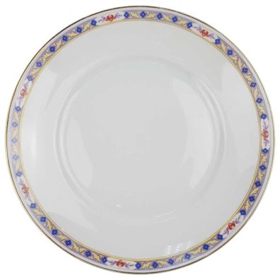 Speiseteller Rosenthal Botticelli Bunte Blumenranke Goldrand
