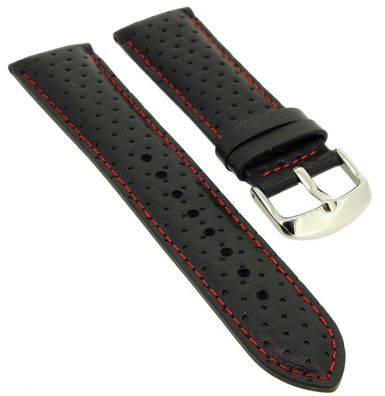 Casio Edifice Uhrenarmband 22mm aus Leder in schwarz EFV-550L-1AVUEF