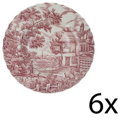 6er Set Suppenteller 22,8 cm Myott The Hunter Rot