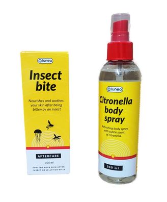 Set Anti Mücken Spray Citronella und After Bite Insektenstich-Spray Körperspray