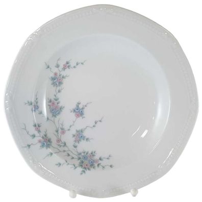 Suppenteller Mitterteich Form 2040 Sissi Blau Rosa Blumendekor D 23 cm