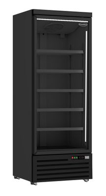 Gastronomie Kühlschrank 1 Glastüre Schwarz Jde-600R Bl