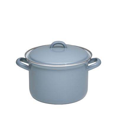 Riess Marmite à viande avec couvercle 16cm,1.5L Gris Émail