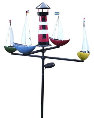 Windspiel Schiffskarussell mit Beleuchtung, Maritim