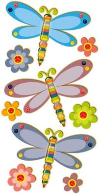HEYDA 203780606 Stick-On's-Mix Libellen 75 x 165 cm
