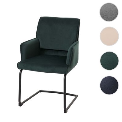 Freischwinger HWC-N60, Esszimmerstuhl Küchenstuhl Stuhl, Stoff/Textil Öko-Tex