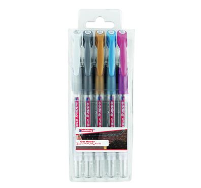 Edding Gelroller 2185 5er-Set metallic-weiß