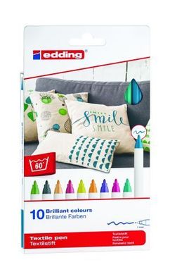 Edding Textilstift 4600 10er-Set fun colours