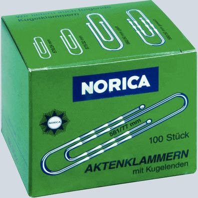 Alco NORICA Briefklammer Eisen verzinkt 77mm 100 Stück