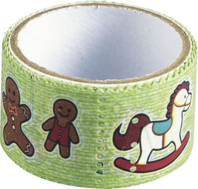 HEYDA 203584506 Deko Tapes Stamp Merry Xmas 24 m jeder Abschnitt 34 x 255 mm Papie