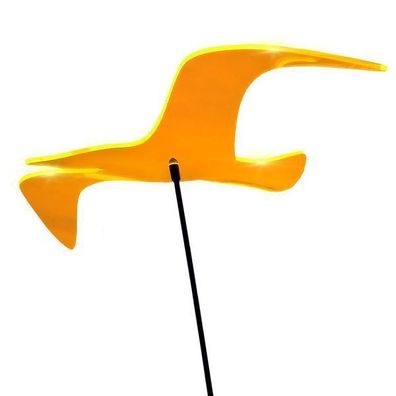 Elliot Lichtzauber Vogel gebogen 5 cm orange mit 20 cm Stab