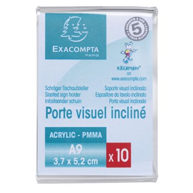 Exacompta Exacompta - 89058HD - 10 Stück Etikettenhalter zum Aufstellen - einfach