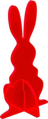 Elliot Lichtzauber Hase 3D stehend 12 cm rot