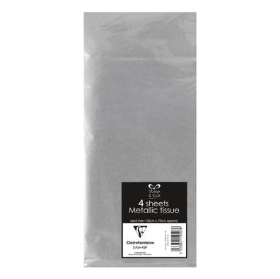 Clairefontaine Seide Packung 6 Bl 50x70 silber