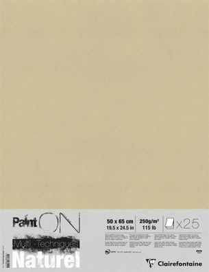 Clairefontaine PaintOn natur 50x65 250g 25Bl