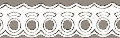 HEYDA 204880082 Papierspitze selbstklebend Wellen 2 m x 14 mm Papier weiss
