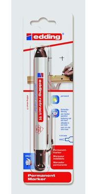 Edding Permanentmarker retract 11 1er-Blister schwarz