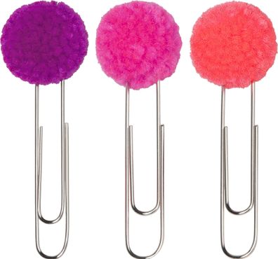 KNORR Prandell 212681100 Dekoklammer Pompons Neon Ø 20 mm brombeer neonpink neonrot