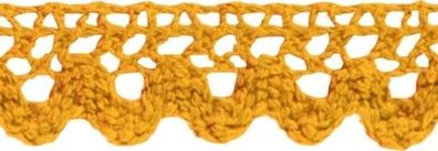 HEYDA 203584510 Spitzen Tape 2 m x 15 mm 100 % Baumwolle gelb