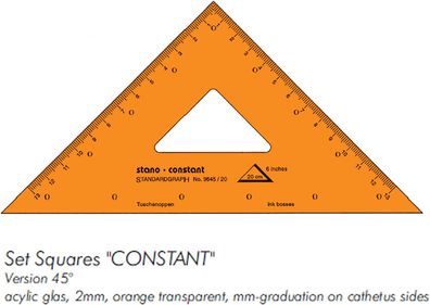 Standardgraph Zeichendreieck Constant 45° 50cm 1 Stück